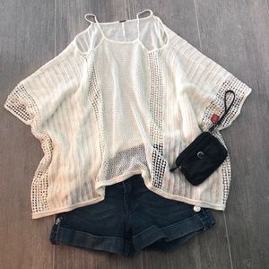 NWOT Free People Crochet Sweater